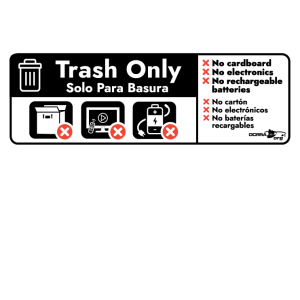 Trash Cart Decal (English & Spanish)